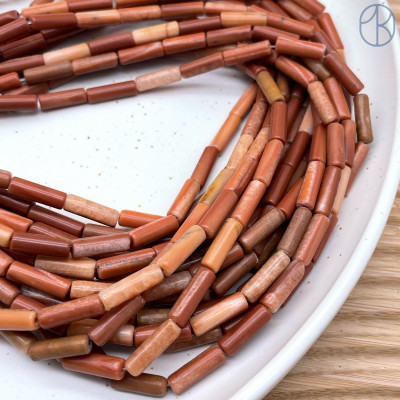 Жадеит трубочки 13х4 мм