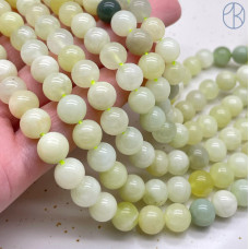 Жадеит желто-зеленый 8 мм