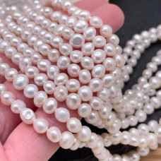 Жемчуг фриформ белый А качество ~ 5-6 мм