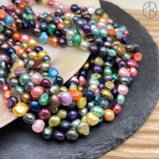 Жемчуг фриформ цветной микс 7-8 мм 