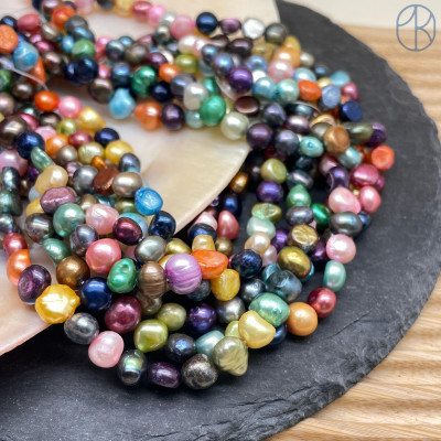 Жемчуг фриформ цветной микс 7-8 мм 