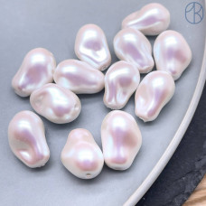 Жемчуг Майорка Барокко белый перламутр 22х15 мм штучно