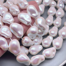 Жемчуг Майорка Барокко белый перламутр 22х15 мм