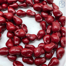 Жемчуг Майорка Барокко бордовый №1 10х15 мм 