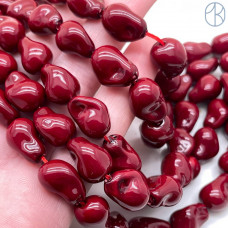 Жемчуг Майорка Барокко бордовый №1 10х15 мм 