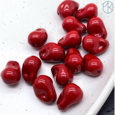 Жемчуг Майорка Барокко бордовый 10х15 мм штучно
