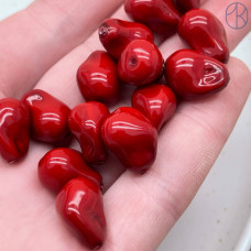 Жемчуг Майорка Барокко бордовый 10х15 мм штучно
