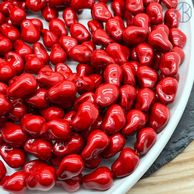 Жемчуг Майорка Барокко бордовый 10х15 мм 