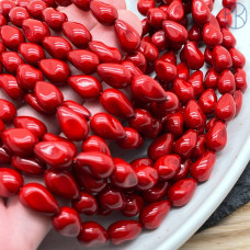 Жемчуг Майорка Барокко бордовый 8х15 мм 