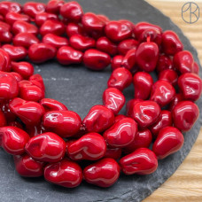 Жемчуг Майорка Барокко цвет бордовый №1 22х15 мм