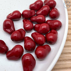 Жемчуг Майорка Барокко цвет бордовый 22х15 мм штучно