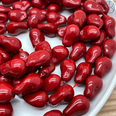 Жемчуг Майорка Барокко цвет бордовый 22х15 мм