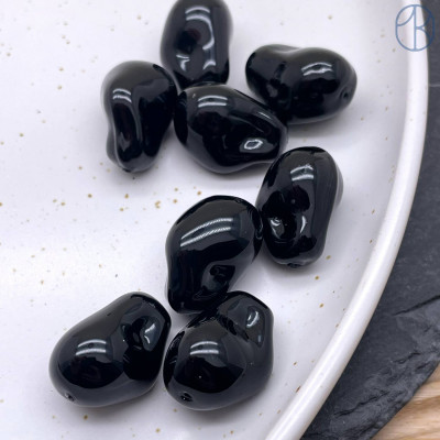 Жемчуг Майорка Барокко цвет черный 22х15 мм штучно