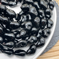 Жемчуг Майорка Барокко цвет черный 22х15 мм