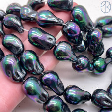 Жемчуг Майорка Барокко цвет черный хамелеон 22х15 мм