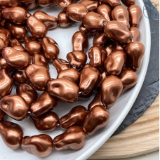 Жемчуг Майорка Барокко цвет коричневый 22х15 мм