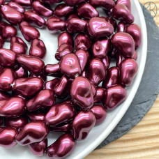 Жемчуг Майорка Барокко цвет пурпурный 22х15 мм