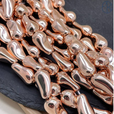 Жемчуг Майорка Барокко цвет розовое золото 22х15 мм