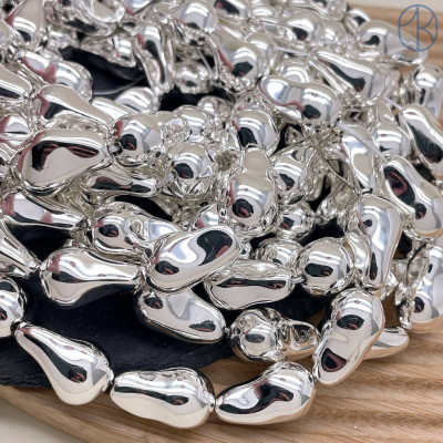 Жемчуг Майорка Барокко цвет серебро 22х15 мм