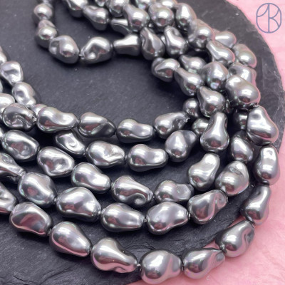 Жемчуг Майорка Барокко, цвет серый 10х15