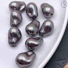 Жемчуг Майорка Барокко цвет серый 22х15 мм штучно
