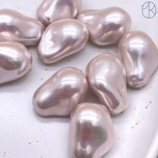 Жемчуг Майорка Барокко цвет светло-розовый 22х15 мм штучно
