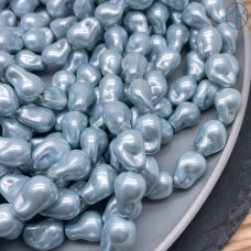Жемчуг Майорка Барокко, цвет светло-серый 10х15 мм