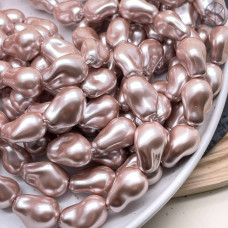 Жемчуг Майорка Барокко цвет темно-розовый 22х15 мм