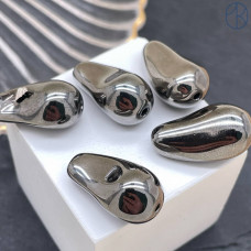 Жемчуг Майорка Барокко цвет темное серебро 22х15 мм штучно