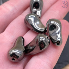 Жемчуг Майорка Барокко цвет темное серебро 22х15 мм штучно