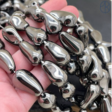 Жемчуг Майорка Барокко цвет темное серебро 22х15 мм