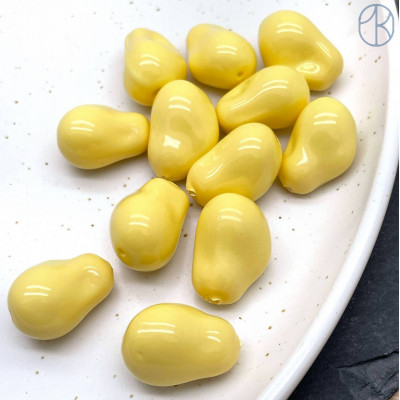 Жемчуг Майорка Барокко цвет желтый 22х15 мм штучно