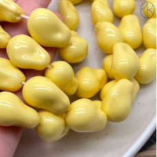 Жемчуг Майорка Барокко цвет желтый 22х15 мм