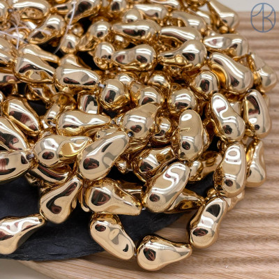 Жемчуг Майорка Барокко цвет золото 22х15 мм