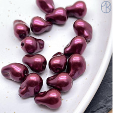 Жемчуг Майорка Барокко пурпурный 10х15 мм штучно