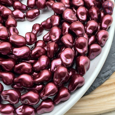 Жемчуг Майорка Барокко пурпурный 10х15 мм 