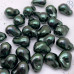 Жемчуг Майорка Барокко темно-зеленый 10х15 мм штучно