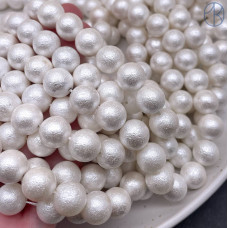 Жемчуг Майорка  белая фактурная 12 мм