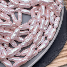 Жемчуг Майорка Бива, цвет розовый 8х21 мм