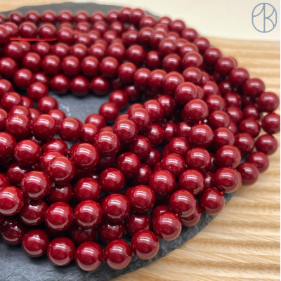 Жемчуг Майорка цвет бордовый №1 10 мм