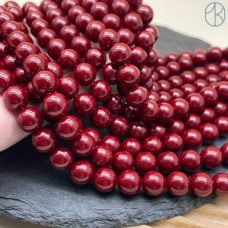 Жемчуг Майорка цвет бордовый №1 10 мм
