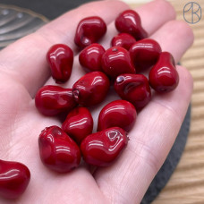 Жемчуг Майорка цвет бордовый №1 15х11 мм штучно