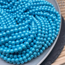 Жемчуг Майорка, цвет голубой перламутр 6 мм