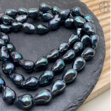 Жемчуг Майорка цвет хамелеон 12х9 мм