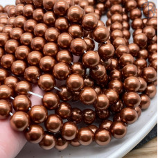 Жемчуг Майорка, цвет коричневый №1 10 мм