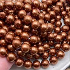 Жемчуг Майорка, цвет коричневый №1 12 мм