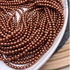 Жемчуг Майорка, цвет коричневый №1 3 мм