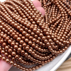 Жемчуг Майорка, цвет коричневый №1 3 мм