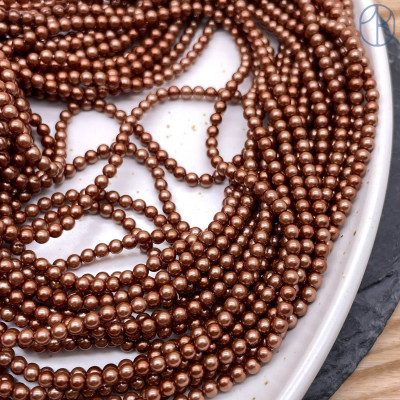 Жемчуг Майорка, цвет коричневый №1 4 мм