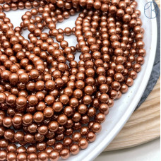 Жемчуг Майорка, цвет коричневый №1 6 мм